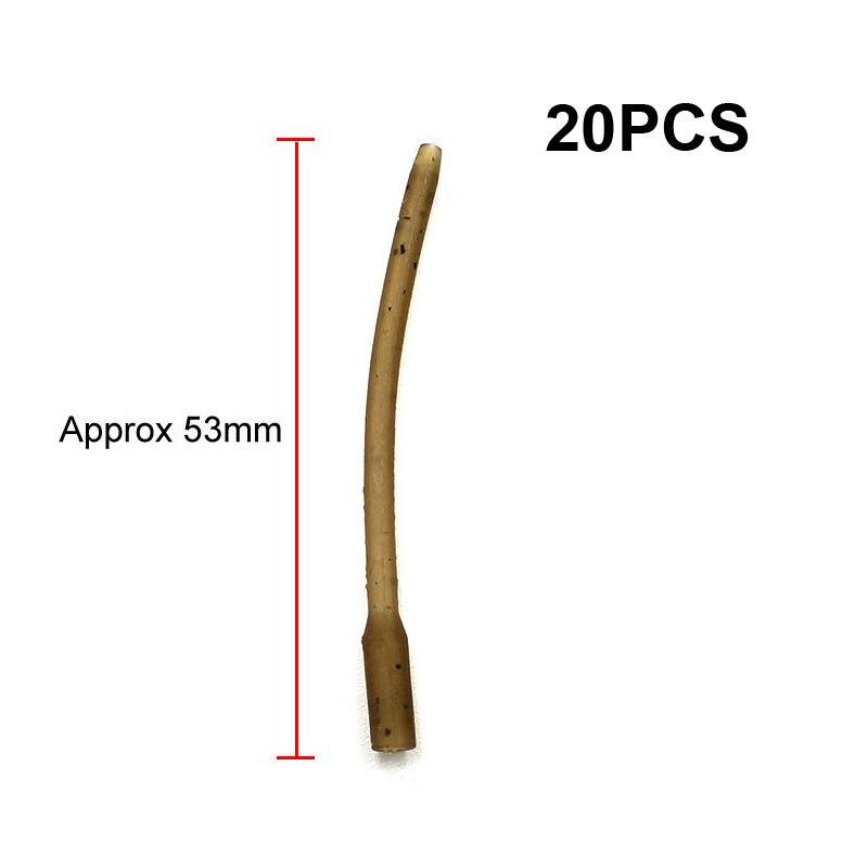 

20 шт., аксессуары для ловли карпа, рукав с крючком, противозапутывающиеся рукава, выравниватель лески для снасти для ловли карпа, волосы, Ronnie Rig, терминальные снасти