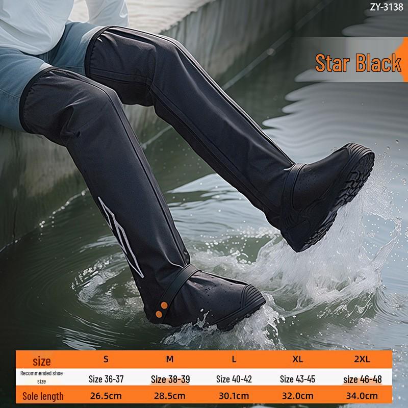

Waterproof Non-Slip Rain Shoe Covers - Wear-Resistant, Over-the-Knee Protection for Men & Women, Ideal for Outdoor Cycling & Sea Activities. L