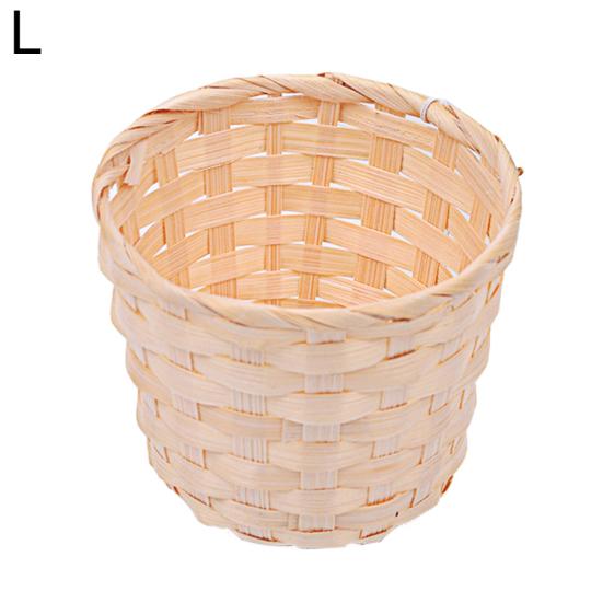 Bamboo Woven Basket Bra Sundries Organizer Rattan Plant Box Desktop Container