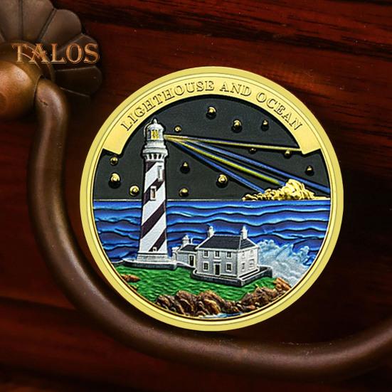Lighthouse Ocean Coin Metal Collectible Coin Inspiring Long Voyage Travel Souvenir Coin for Self Collection Commemoration