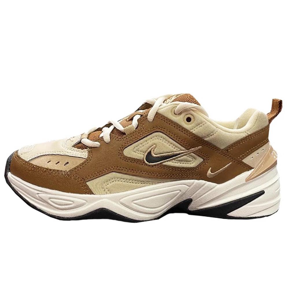Nike M2K Tekno Abrasion Resistant Low top Chunky Sneakers Men's Brown Green IO8162-110(TeamF-)