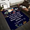 Floral Bible Verse Design Rug Non-slip Rug Suitable for Living Room and Bedroom Sofas.
