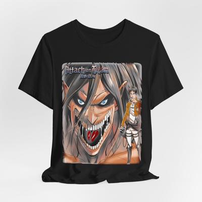 Eren Yeager Anime T-Shirt Mens Womens Tees Top, Attack On Titan T-Shirt Mens Womens Tees Top Tee Tops, Unisex Japanese Manga Shirt,