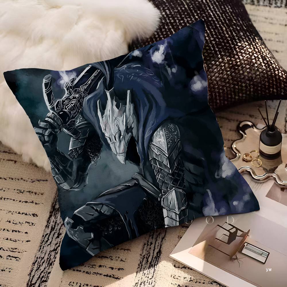 DARK SOULS Adventure Game Pillow Covers Cartoon Sofa Decorative Home Double-sided Printing Short Plush Cute Cushion Cover