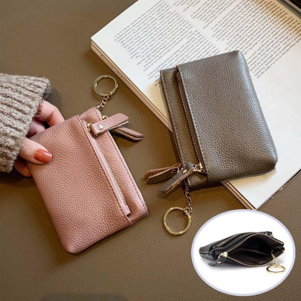 Hand Clutch Women Short Wallet Zipper Pu Coin Purse Elegant Small Cowhide Wallets  Daily