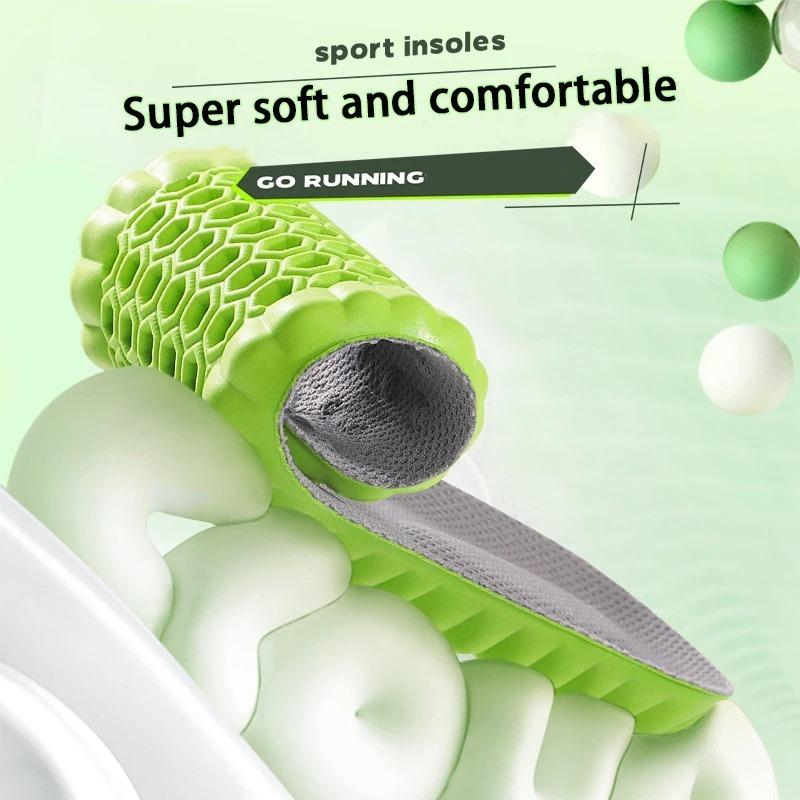 1 Pair Breathable Soft Sports Insoles, Shock-Absorbing Comfort Cushion Inserts, Running Shoe Pads for Men and Women