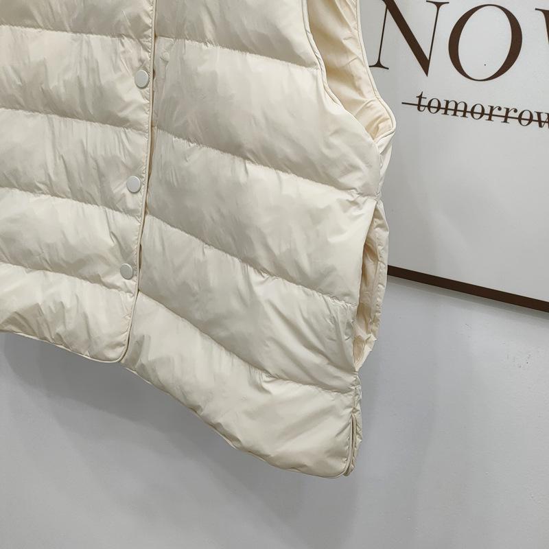 Γυναικείο Ελαφρύ Μπουφάν Πουπουλένιο 2025: Ζεστό, Αμάνικο, Όρθιος Γιακάς, Μοντέρνο Πουπουλένιο Πάπιας για Φθινόπωρο/Χειμώνα.