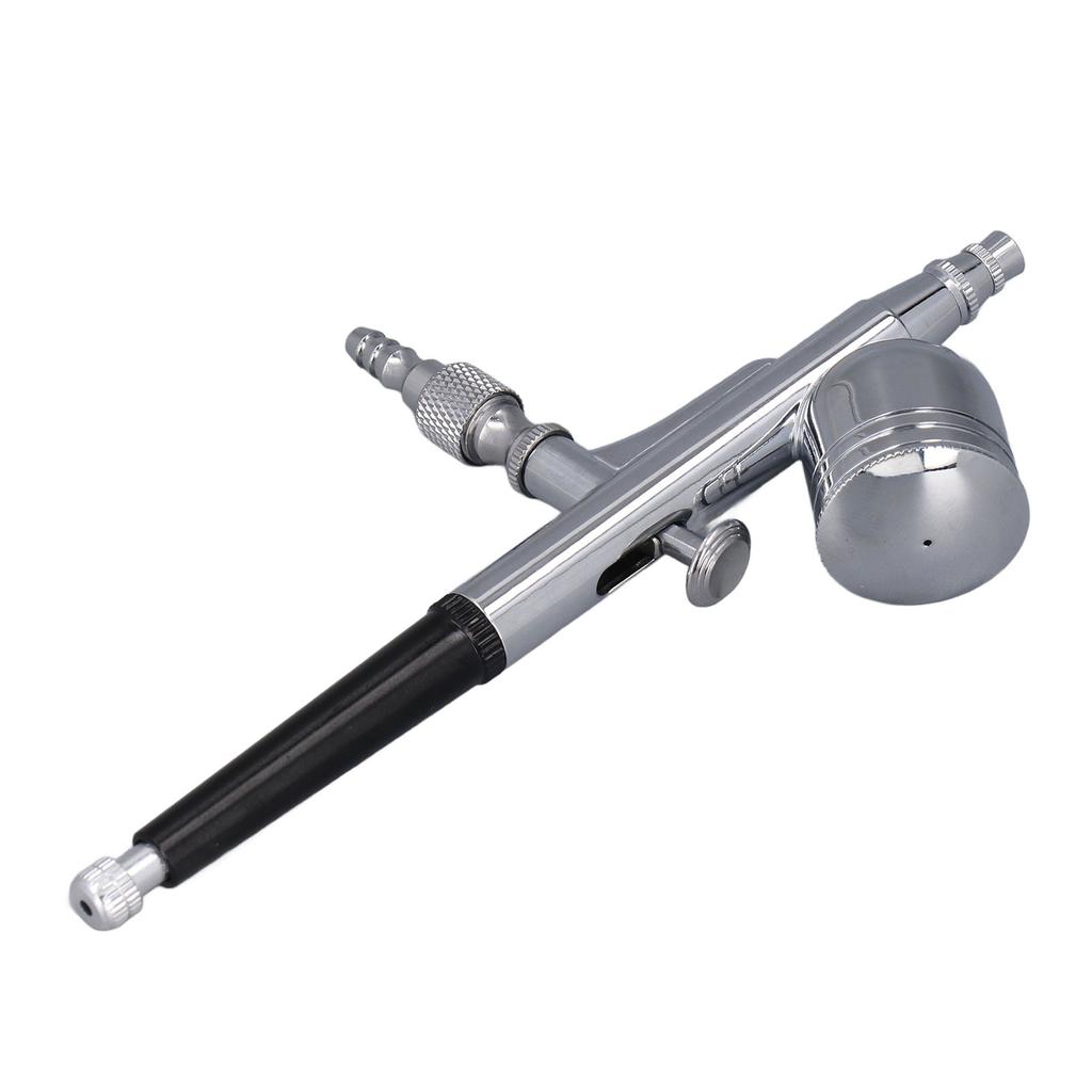 Dual Action Airbrush Kit 0.2 to 0.3mm Nozzle Diameter Airbrush Spraying Gun Set for Painting Decoration 7CC Cup