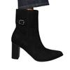 Womens/Ladies Suedette Block Heel Ankle Boots