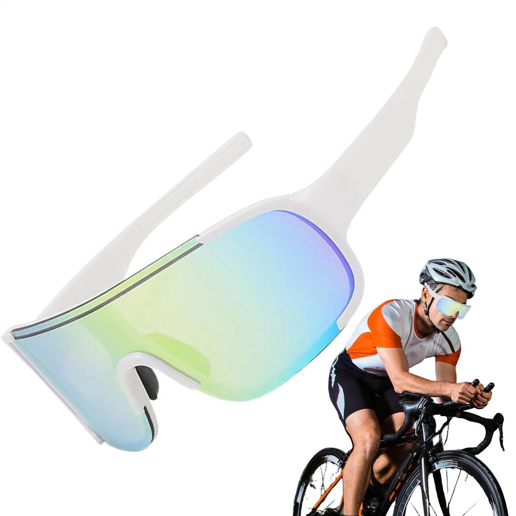Gogle jeździeckie, Gogle na kask - Okulary przeciwsłoneczne typu shield, Bezpieczna konstrukcja, Ergonomiczne, Przeciwmgielne, Wiatroodporne, Okulary ochronne