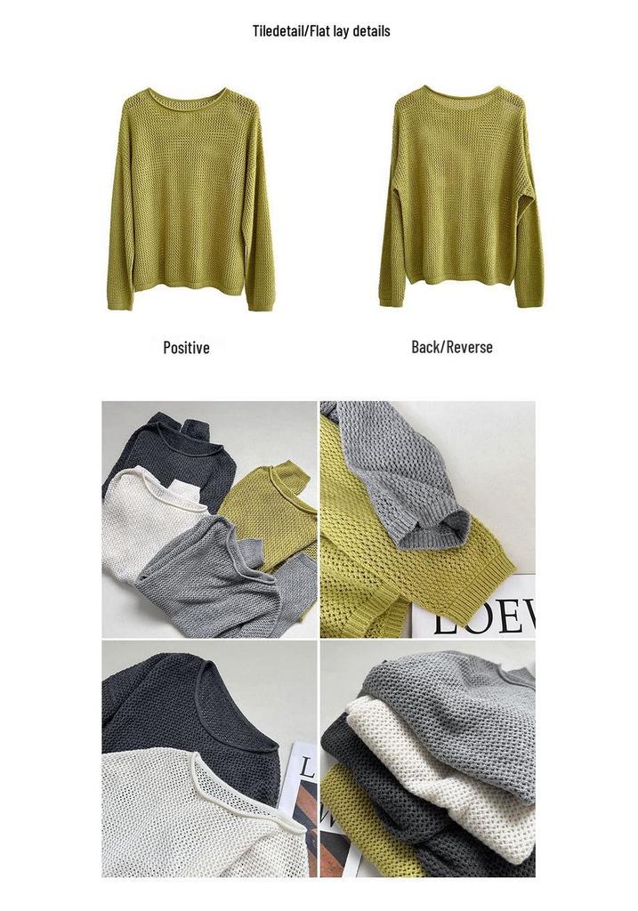Autumn Korean Fluffy Women's Sweater - Soft, Loose, Round Neck Knit in Lazy Fashion Style