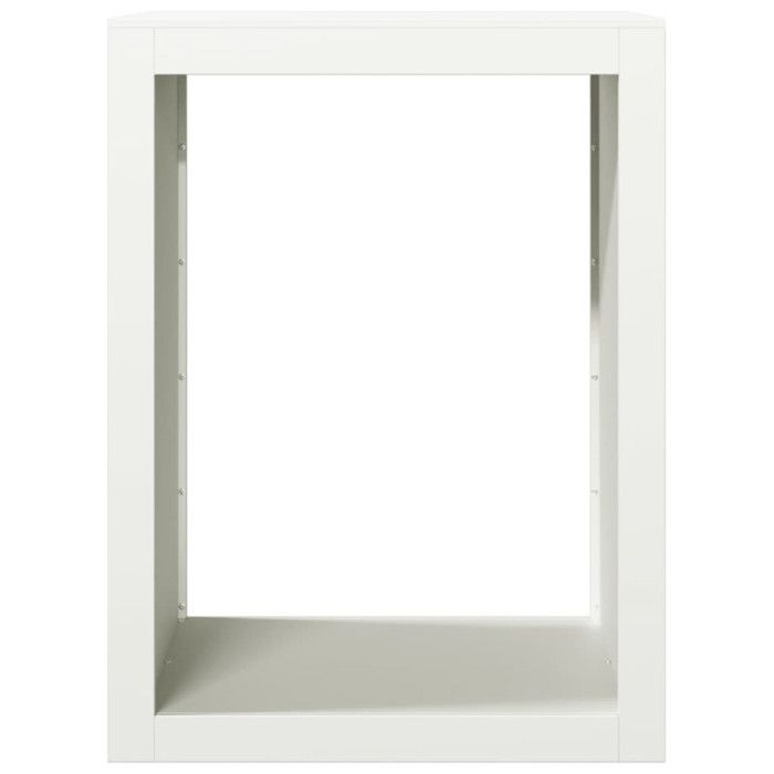 VidaXL Firewood Rack White 60x40x80 Cm Steel, Log Store, Fireplace Log Holder, Log Stand, 850997