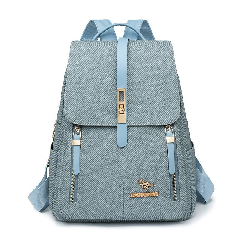 Fashionable Soft Leather Large-capacity Travel Backpack, Dual-purpose Single-shoulder Schoolbag