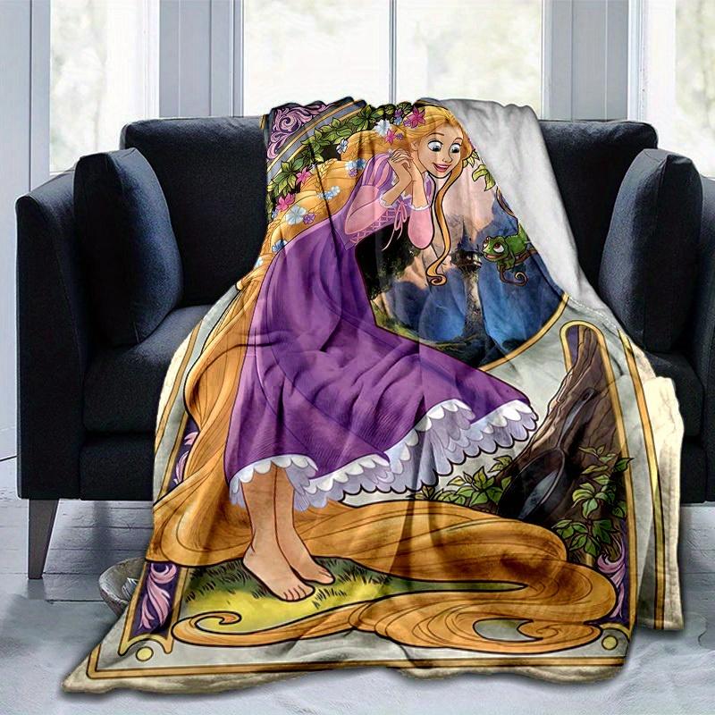 1pc Tangled Rapunzel & Pascal Disney Princess Throw Blanket Home Decor, Couch Cover, Outdoor, Gift for Friends, Flannel Blanket, Bedroom, Living