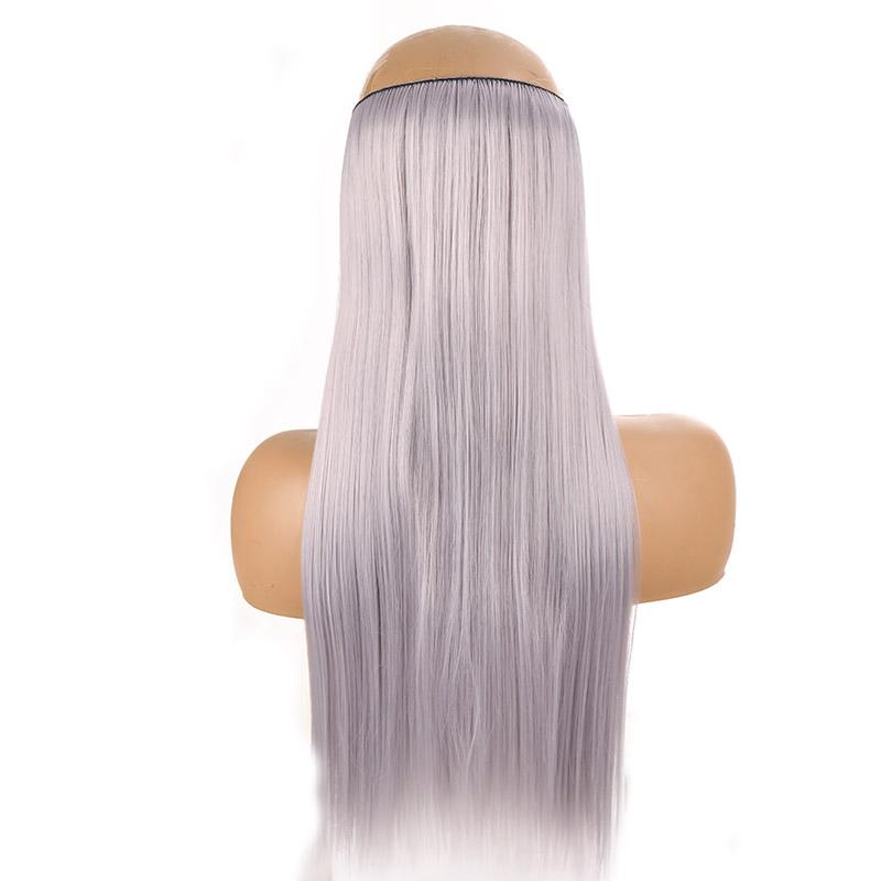 

Женское наращивание волос, длинный прямой хвост, синтетический парик, наращивание волос с термостойким волокном LUPU 55cm