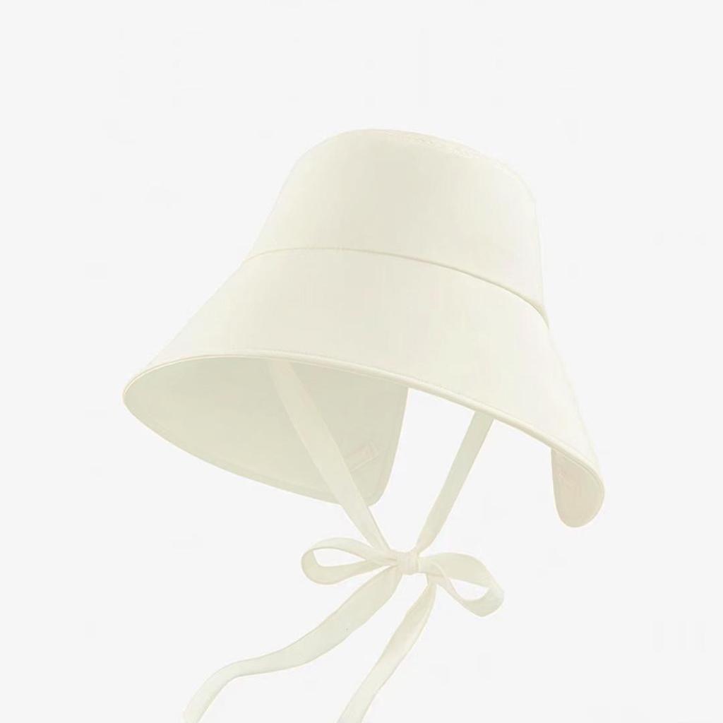 Women's Wide Brim Anti-UV Sun Hat with Ribbon & Ponytail Slot