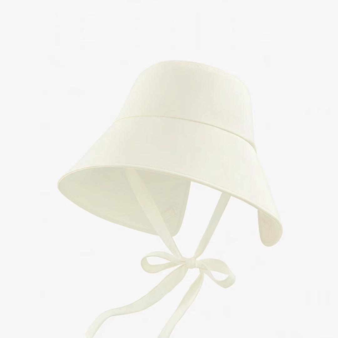 

Женская шляпа от солнца с широкими полями, защитой от УФ-лучей, лентой и прорезью для хвостика M (56-58 cm) белый