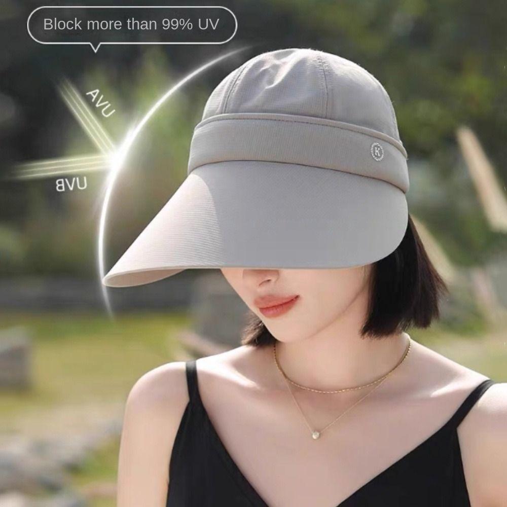 with Removable Cap Top Women's Summer Hat Foldable Visor Caps Fashion Golf Sports Hat
