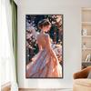 5D DIY Full Round Drill Partial AB Diamond Painting Elegant Girl Kit Art Decor