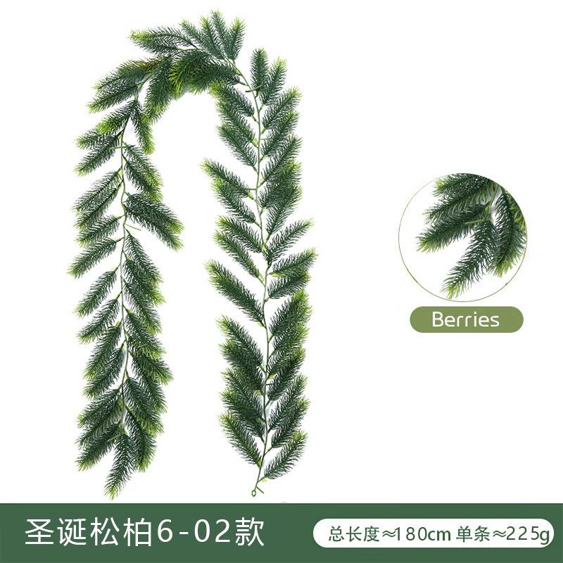 Christmas Rattan 1.8 Meters Pe Cedar Needle Rattan Home Staircase Pendant Christmas Rattan