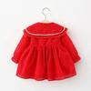 Girls Princess Dress with Lace Big Collar Embellishment for Wedding Birthday Party