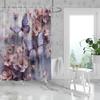 1PC Floral and  Butterfly Pattern Printed Shower Curtain, Waterproof, with 12 Hooks, for Bathroom Showers, Bathtub, Home Use