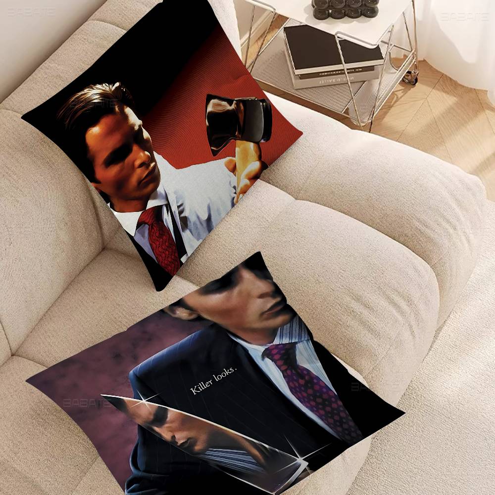 Classic Movie A-American P-Psycho Personalized Pillow Cover Kids Bedroom Wild Party Decor Pillowcase Kid Birthday Shower Gift