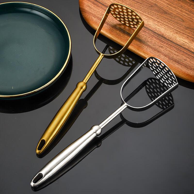 Ruhan Stainless Steel Manual Food Masher with Gourd Handle