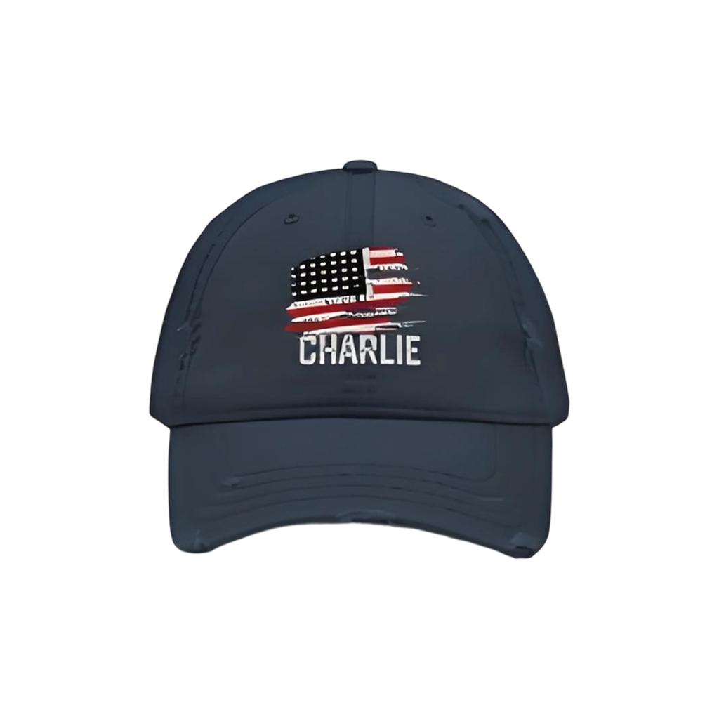 True Patriot Embroidered USA Flag Black Trucker Hat