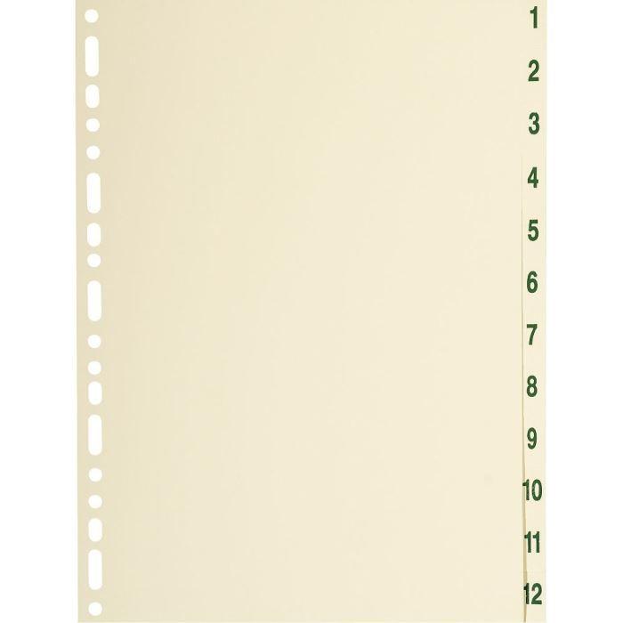 Intercalaires Imprimés Carte Peau 155g 12 Posit…