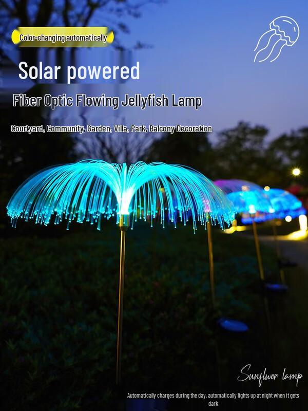 Colorful Solar Jellyfish Garden Stake Light