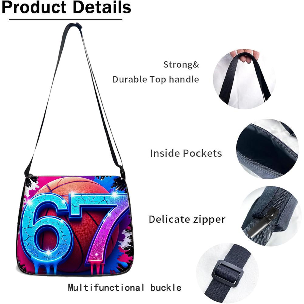 1/2/3/4/5PCS Numbered 6&7 Pattern Backpack Set | The Perfect Choice for School & Travel