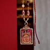 3D Hand-Painted Yellow Jambhala Thangka Zhakiram Gau Box Necklace