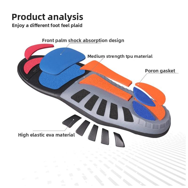 High Elastic Shock Absorption Sports Full Pad Inner and Outer Figure XO Type Leg Arch Support Orthopedic Insole Manufacturer