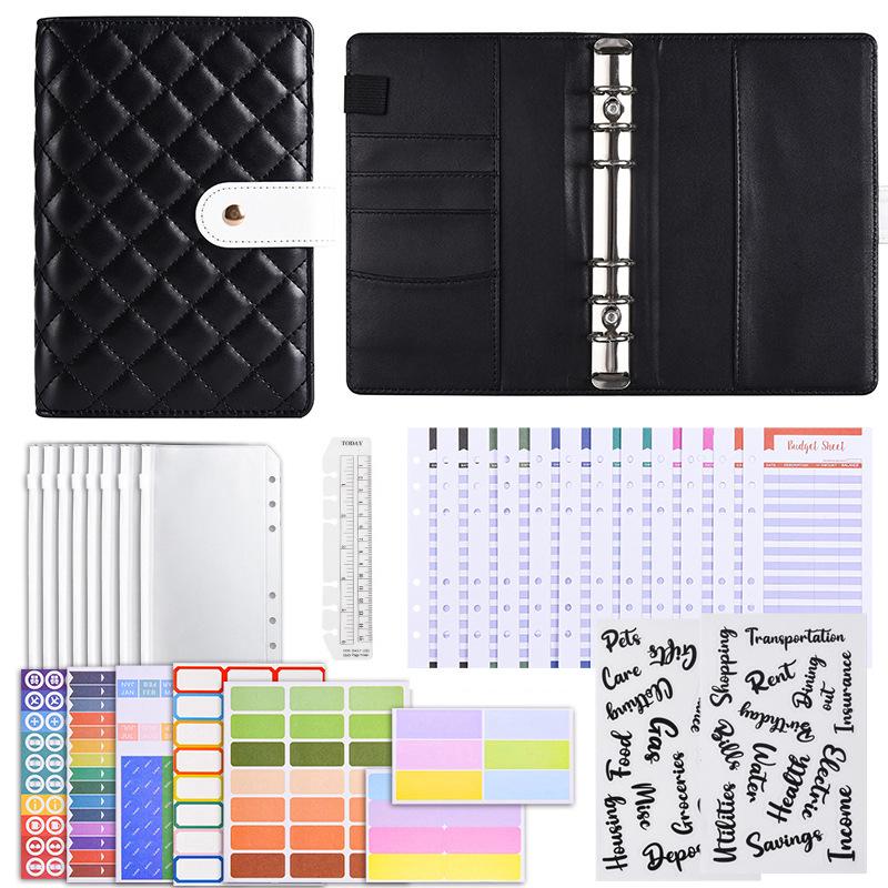 A6 Macaron Handy Notizbuch: PU-Leder Umschlagmappe & Bargeld-Organizer