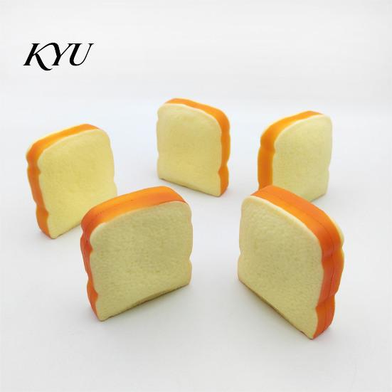 Simulated Toast Sensory Toy 1/2Pcs Stress Relief Toy, Sliced Bread Squeeze Adults Decompression Toys Soft Stretchy Fake Food Fidget for Kids