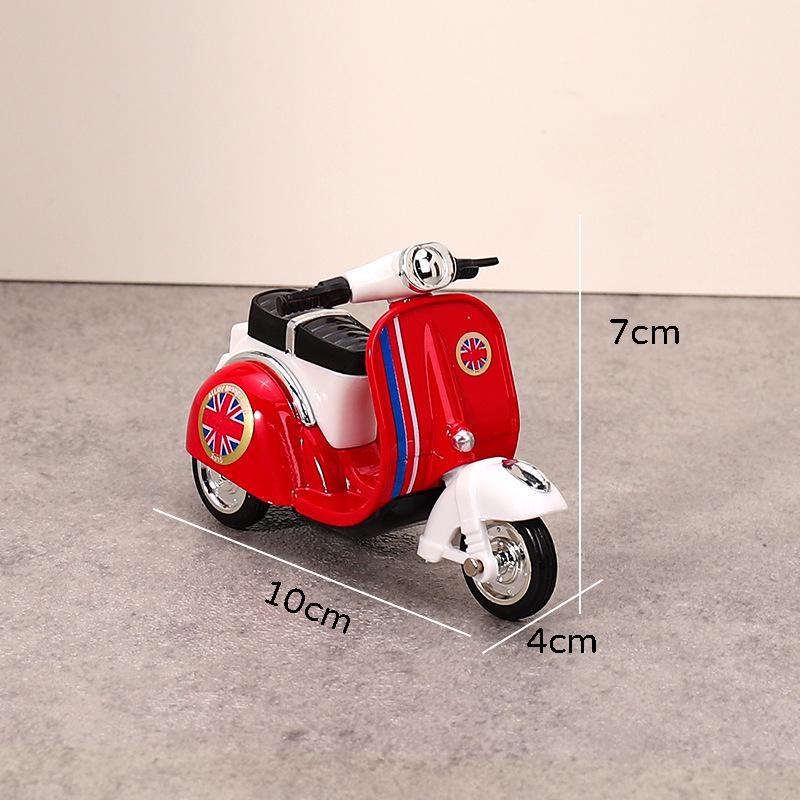 Retro Alloy Pull-Back Motorcycle Scooter Model Toy for Kids