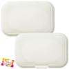 Peel and Stick for Bitatto Wet Wipe Made In 120x82mm of Reuse! Lids, White, Japan, (Pack 2)