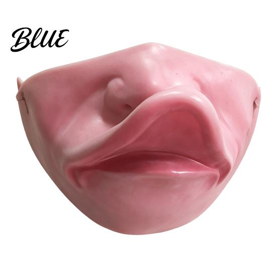Lightweight Holiday Prank Adults Scary Halloween Face Half Gear Latex Masque for Horror Party Funny Character Adults with Elastic