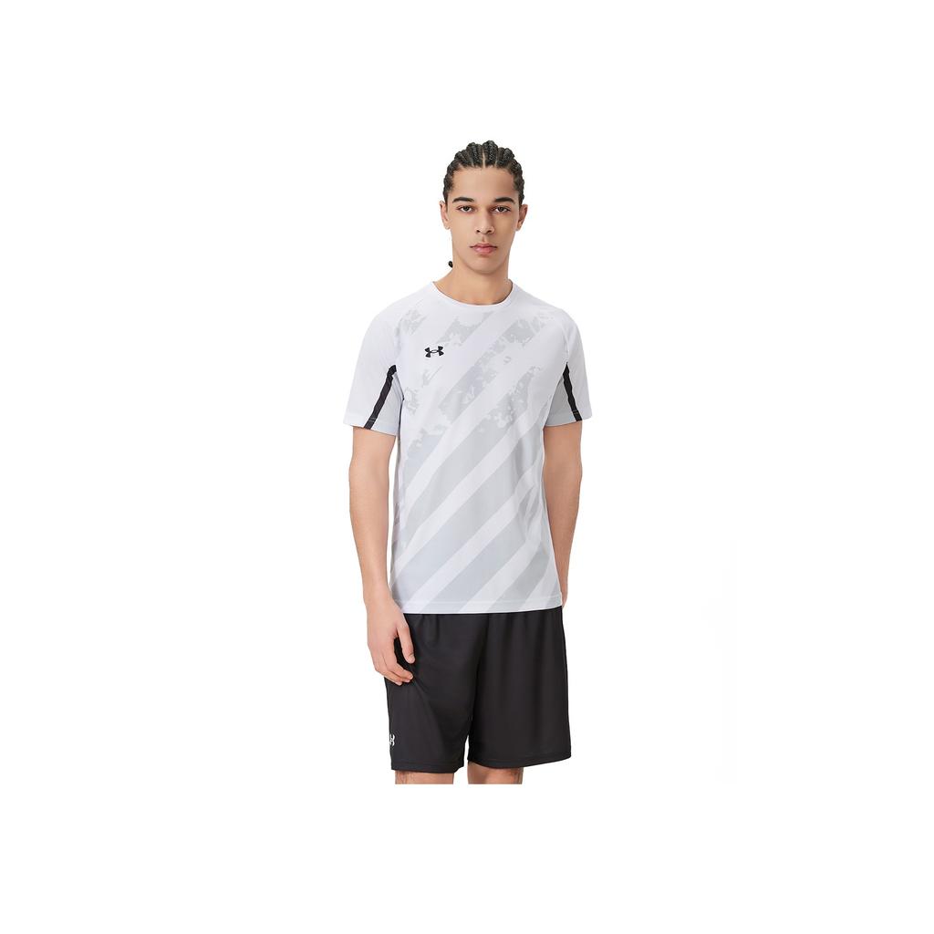 Under Armour Simple Logo Print Daily Fitness Cycling Short Sleeve T-Shirt Unisex Tops White 24500504-100