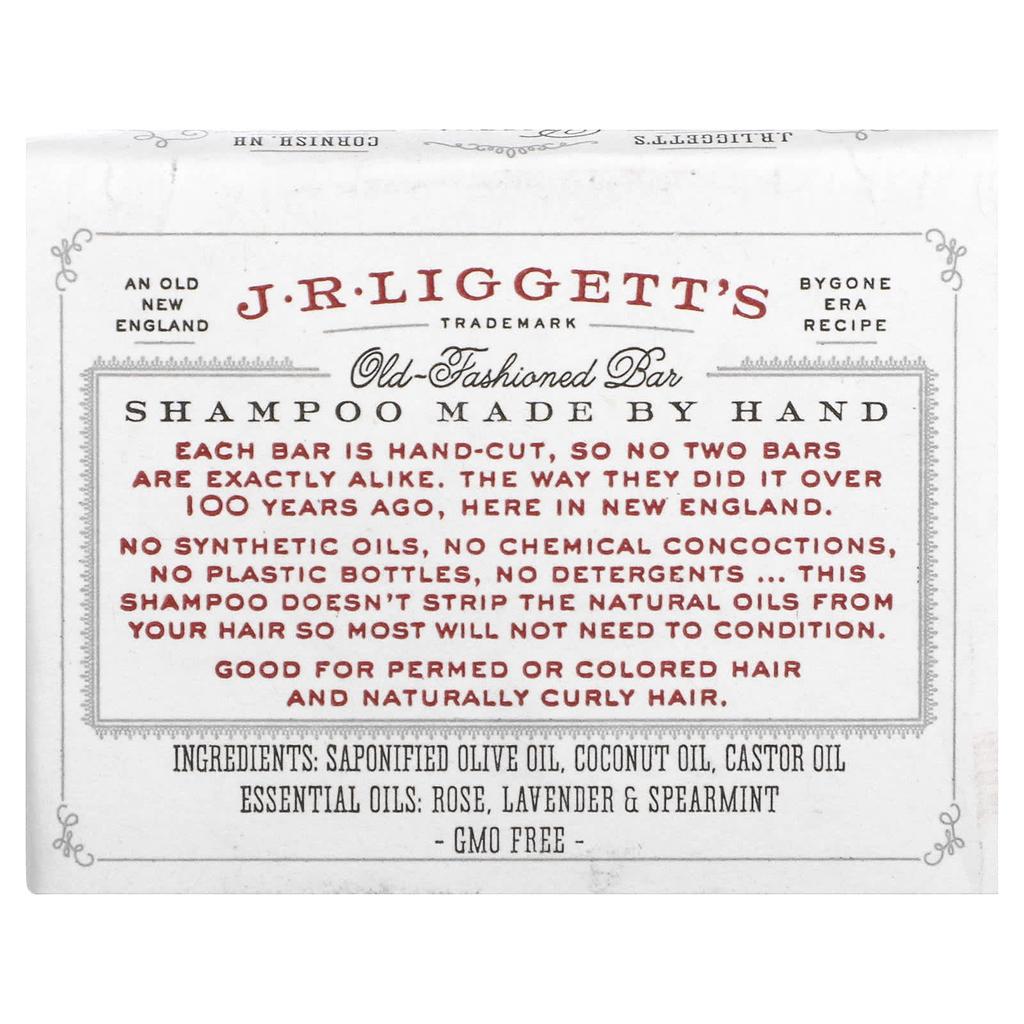 J.R. Liggett's, Old Fashioned Shampoo Bar, Original Formula, 3.5 Oz (99 G)