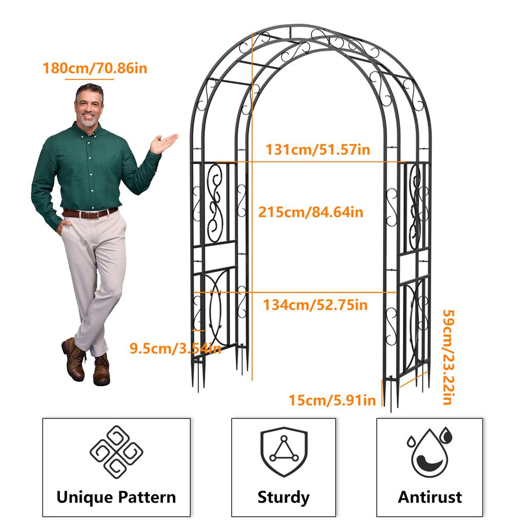 Buiten Metalen Boog voor Klimplanten Heavy Duty Bruiloft Arch Achtergrond Stand