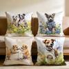 Süßer Aquarell-Haustierhund Kissenbezug Mehrzweck-Kissenbezug für Zuhause & Auto - Wendbar, Weich & Langlebig für den täglichen Gebrauch
