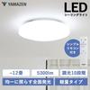 Yamazen LED Ceiling Light, 12 Tatami Mats (Japan Lighting Industry Association Standards), 5300lm, Indoor Lighting, Ceiling Lighting, 10 Level Dimming