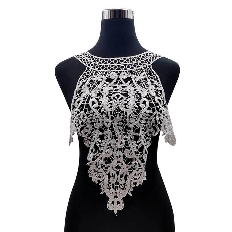 Water-soluble lace corsage, polyester silk embroidered collar, three-dimensional hollow fake collar