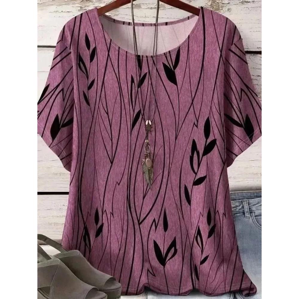 Casual Loose Crew Neck Women's Top Fashion Short Sleeves Comfortable Breathable T-Shirts Women’s