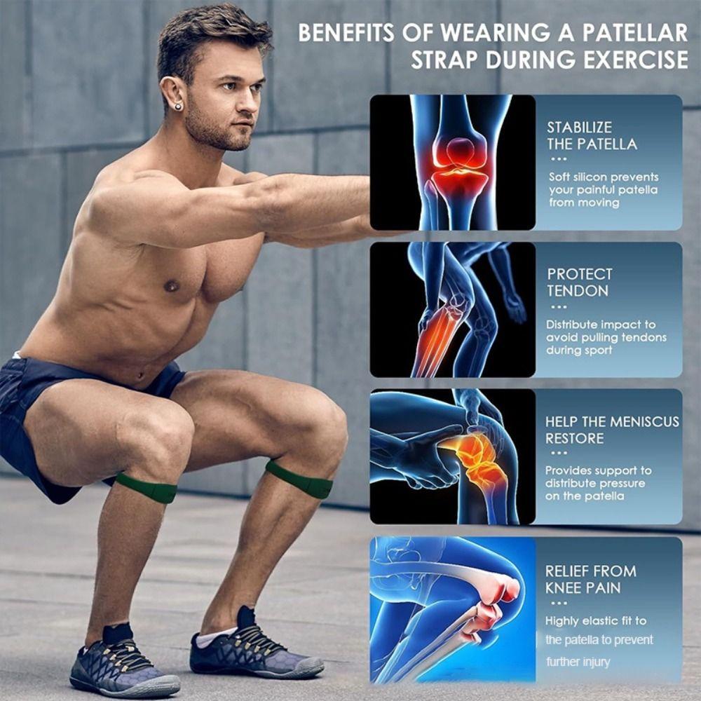 Bequemes Patella-Schutzband Silikon Sport-Kniebandage Patellasehnen-Kniebänder Jumper
