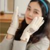 Cat Paw Plus Velvet Elastic Love Female Gloves  Gloves Wool Mittens Driving Gloves