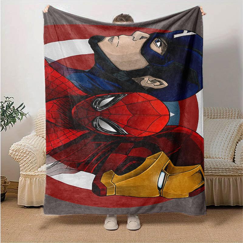 1pc Iron Man Suit Marvel Soft Throw Blanket Flannel All Season Light Weight Living Room/Bedroom Warm Blanket. M731033