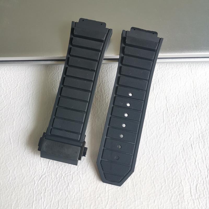 

Аксесуари для годинників Чоловічий гумовий ремінець для серії HUBLOT Спортивний ремінець 19мм*27мм Жіночий силіконовий гумовий ремінець Складана застібка 24мм 27-19mm